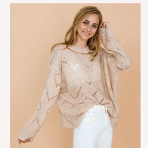 BRAND NEW* cream white knitted sweater